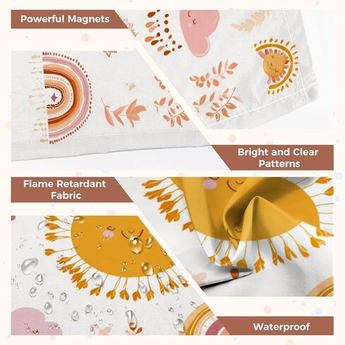 4 Pack Fluorescent Light Covers for Ceiling Lights Drawn Clipart for Nursery Decoration Cute Rainbows Decorative Magnetic Light Cover Light Filters for Classroom Office Home in Kuwait