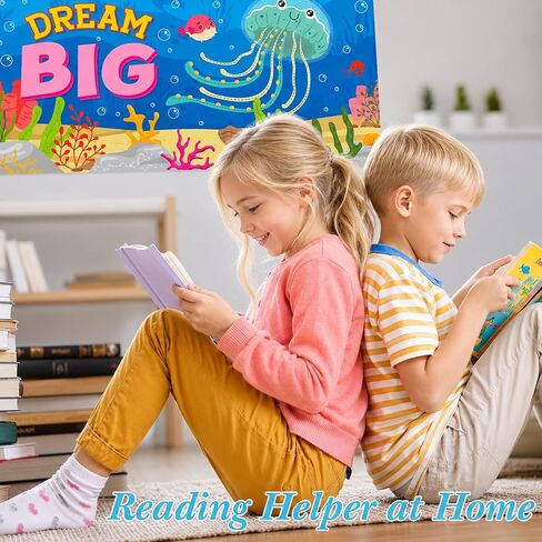 6 Pcs Fluorescent Light Covers for Drop Ceiling, Magnetic Fabric Diffuser, 4x2 Feet, for Office, School, Hospital, Home(Whispers of the Sea) in Kuwait