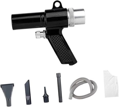Pneumatic Vacuum Cleaner, Air Blower, Compressor, Cordless with Suction Function and Interchangeable Nozzles for Household, Car, and Industry, Metal PVC in Kuwait