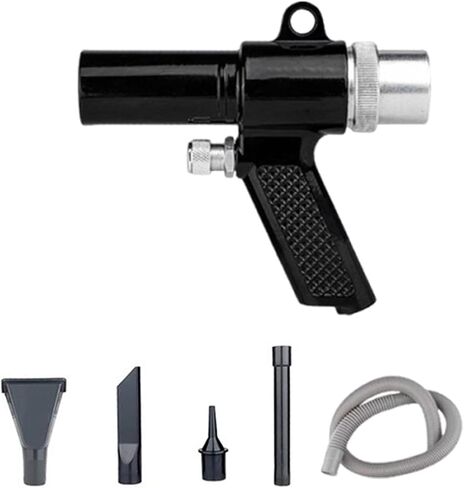 Pneumatic Vacuum Cleaner, Air Blower, Compressor, Cordless with Suction Function and Interchangeable Nozzles for Household, Car, and Industry, Metal PVC in Kuwait