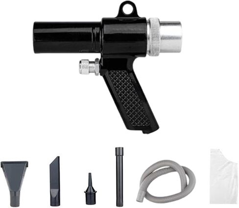 Pneumatic Vacuum Cleaner, Air Blower, Compressor, Cordless with Suction Function and Interchangeable Nozzles for Household, Car, and Industry, Metal PVC in Kuwait