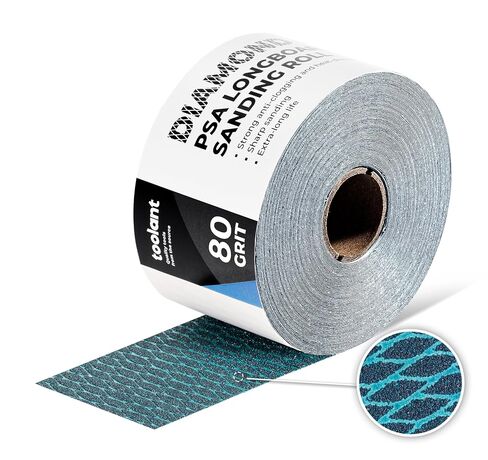 toolant Diamond Shape 80 Grit Sandpaper Roll, 2-3/4" Wide 10Yard Longboard | Self Adhesive PSA Stickyback Sand Paper for Woodworking, Metal, Plastic, Automotive, Sanding Blocks in Kuwait
