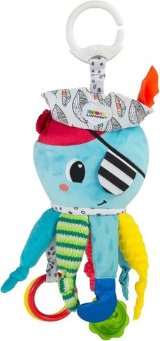 Lamaze Clip On Car Seat and Stroller Toy - Captain Calamari - Crinkle Car Seat Toys and Stroller Toys - Sensory Toys for Babies - Travel Toys for Car - Infant Toys Ages 0 Months and Up in Kuwait