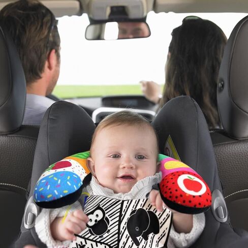 teytoy Tummy Time Pillow with Crinkle Mat & Teethers, Black and White High Contrast Baby Toys with Mirror, Montessori Sensory Crawling Toy for Infant Newborn Toddler Tummy Time Toys 0-6 Months Babies in Kuwait