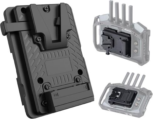 Accsoon NP-F to V-Mount Power Adapter Converter for CineView M7H Pro/M7 Pro/M7 Camera Monitors, NP-F to V-Lock Battery Adapter Plate for Camera Monitor Filmmaking Monitoring with Most V-Mount Battery in Kuwait