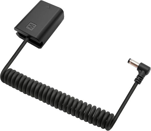 DC 5521 to Decoded NP-FW50 Dummy Battery Power Adapter Cable compatible with Sony A7/ A7R/ A7S/ A7M/ A711/ A7S2/ A7M2/ A7R2/ A6500/ A6400/ A6300/ A6100/ A6000/ A5100/ A5000/ A3000/ NEX5/7 DSC-RX10 in Kuwait