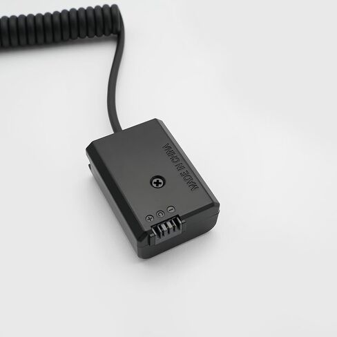 DC 5521 to Decoded NP-FW50 Dummy Battery Power Adapter Cable compatible with Sony A7/ A7R/ A7S/ A7M/ A711/ A7S2/ A7M2/ A7R2/ A6500/ A6400/ A6300/ A6100/ A6000/ A5100/ A5000/ A3000/ NEX5/7 DSC-RX10 in Kuwait