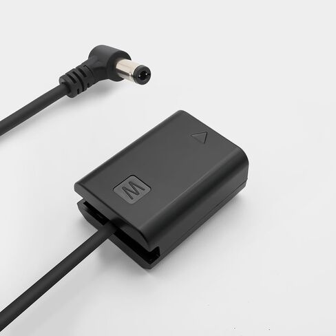 DC 5521 to Decoded NP-FW50 Dummy Battery Power Adapter Cable compatible with Sony A7/ A7R/ A7S/ A7M/ A711/ A7S2/ A7M2/ A7R2/ A6500/ A6400/ A6300/ A6100/ A6000/ A5100/ A5000/ A3000/ NEX5/7 DSC-RX10 in Kuwait