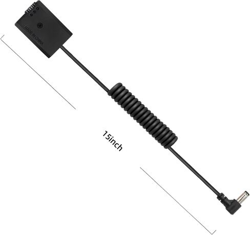 DC 5521 to Decoded NP-FW50 Dummy Battery Power Adapter Cable compatible with Sony A7/ A7R/ A7S/ A7M/ A711/ A7S2/ A7M2/ A7R2/ A6500/ A6400/ A6300/ A6100/ A6000/ A5100/ A5000/ A3000/ NEX5/7 DSC-RX10 in Kuwait