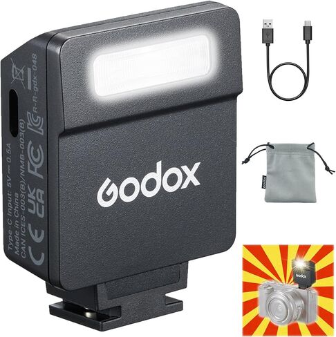 Godox IM30 Mini Camera Flash, Super-Portable 78g Pocket Sized, 7 Level Dimming, GN15, 230 Full-Power Flashes 3.6s Recycle Time Compatible with Canon/Nikon/Sony/Fujifilm Camera in Kuwait