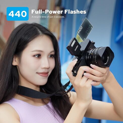 Godox IM30 Mini Camera Flash, Super-Portable 78g Pocket Sized, 7 Level Dimming, GN15, 230 Full-Power Flashes 3.6s Recycle Time Compatible with Canon/Nikon/Sony/Fujifilm Camera in Saudi Arabia