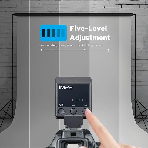 Godox IM30 Mini Camera Flash, Super-Portable 78g Pocket Sized, 7 Level Dimming, GN15, 230 Full-Power Flashes 3.6s Recycle Time Compatible with Canon/Nikon/Sony/Fujifilm Camera in Saudi Arabia