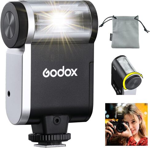 Godox IM30 Mini Camera Flash, Super-Portable 78g Pocket Sized, 7 Level Dimming, GN15, 230 Full-Power Flashes 3.6s Recycle Time Compatible with Canon/Nikon/Sony/Fujifilm Camera in Saudi Arabia