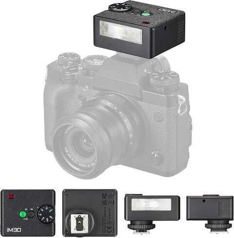 Godox IM30 Mini Camera Flash, Super-Portable 78g Pocket Sized, 7 Level Dimming, GN15, 230 Full-Power Flashes 3.6s Recycle Time Compatible with Canon/Nikon/Sony/Fujifilm Camera in Saudi Arabia