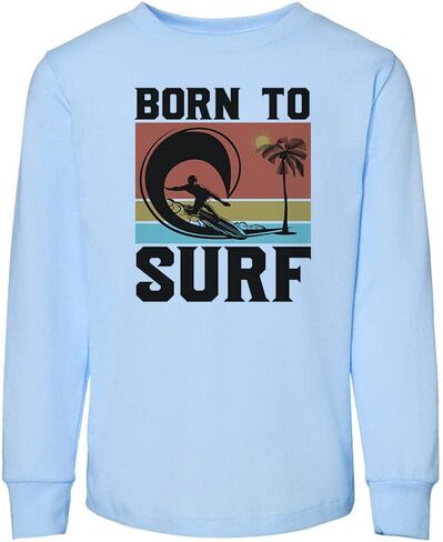 Born to Surf Toddler Kids Long Sleeve T-Shirt in Kuwait