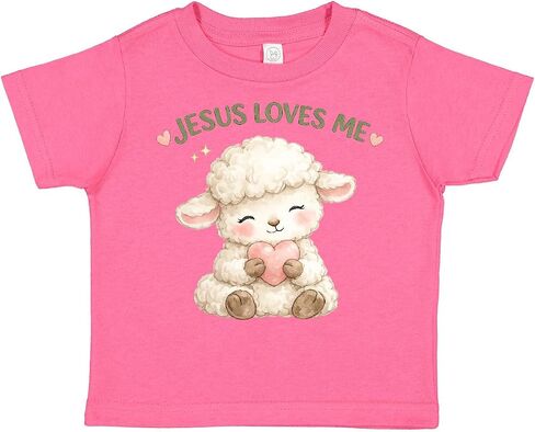 inktastic Jesus Loves Me Lamb Toddler T-Shirt in Kuwait