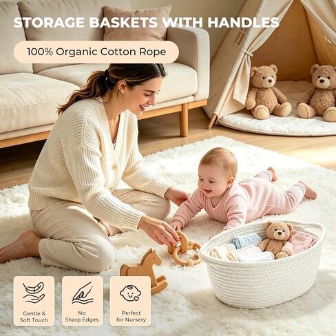 8 Pack Small Woven Baskets, 12"x 8"x 5" Empty Gift Baskets with Gift Bags and Bows, Gift Baskets for Christmas Mother's Day, Baby Showers, Birthdays, Raffle Storage Basket with Handles, White in Kuwait