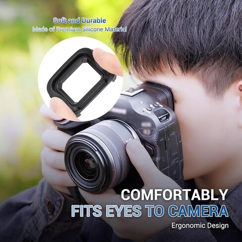 JJC Soft Rubber Eyecup Eyepiece Viewfinder for Canon EOS R3 Camera | Replaces Canon ER-H Eyecup Eyepiece, Soft Silicone Material, Not Affect The Use of LCD Screen in Kuwait