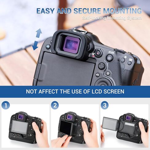 JJC Soft Rubber Eyecup Eyepiece Viewfinder for Canon EOS R3 Camera | Replaces Canon ER-H Eyecup Eyepiece, Soft Silicone Material, Not Affect The Use of LCD Screen in Kuwait