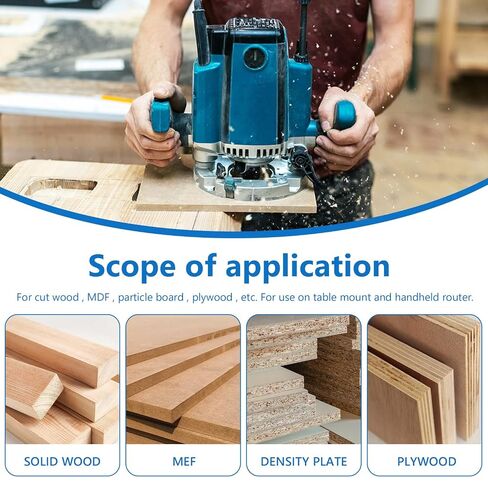 Newdeli Keyhole Router Bit Set 1/4" Shank 2Pcs T-Slot Router Bits 3/8" 1/2" Blade Diameter for Wood Hex Bolt T-Track Slotting in Kuwait