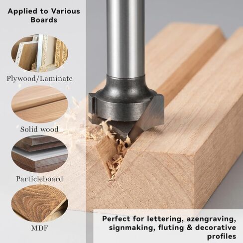 1/4" Roundover Router Bit CNC Router Bits Carbide Tipped Round Over Beading Bits Shank Point Cutting 1/2" Cutting Diameter 1/4" Radius Round-Over Plunge Cutter for Woodworking Carving Tool in Kuwait