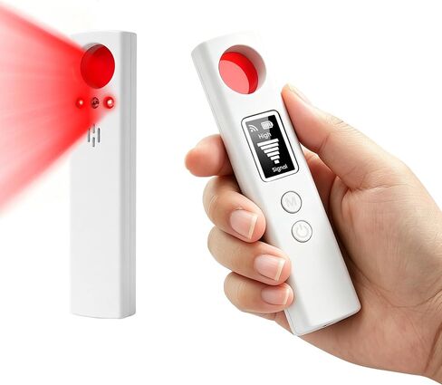 6-in-1 Hidden Camera Detector Anti-Spy Camera Finder w/LED Screen | GPS Tracker & Bug Detector, RF Signal Scanner Portable Privacy Protection for Travel, Office, Hotel, Car, White in Saudi Arabia