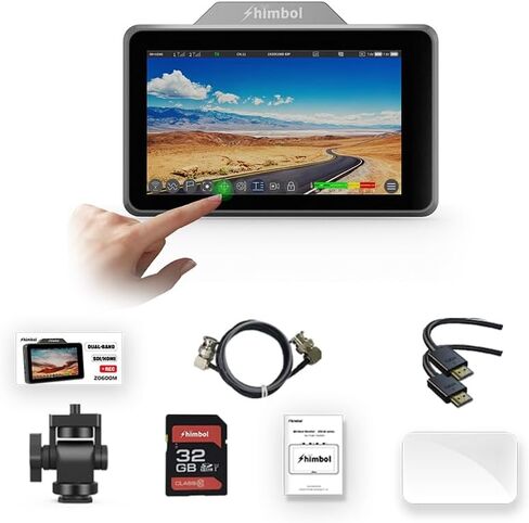 Shimbol ZO600M 5.5 inch 1000 nit DSLR Camera Monitor with Wireless Free Switched ，feelworld Monitor， Transmitter or Receiver Low Latency Digital Camera Field Monitor HDR Video Recording and Playback in Saudi Arabia