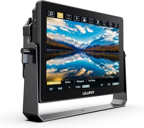 LILLIPUT HT10S 10.1 Inch Camera Field Monitor 1500nits Ultra Bright IPS Touch Screen with 3D LUT 3G-SDI HDMI DSLR with Gimbal Bracket V-Mount in Kuwait