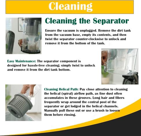 Replacement For Bissell PowerForce Helix Separator Compare to Part #1609898 – Compatible with 1797 Series Upright Vacuums in Kuwait