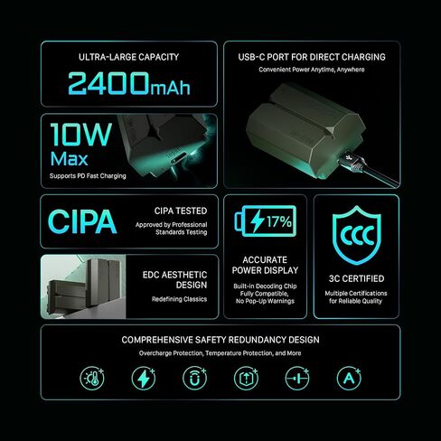 Tilta NP-FZ100 Battery with USB-C Input 2400mAh | Works with FX3, FX30, FX2, ZV-E1, FX30B, A7S III, A7S II, A7 IV, A7 III, A7R V, A7R IV, A7C II, A7C, A9, A9 II, A9 III, A1 II, A6700 | Off White in Saudi Arabia