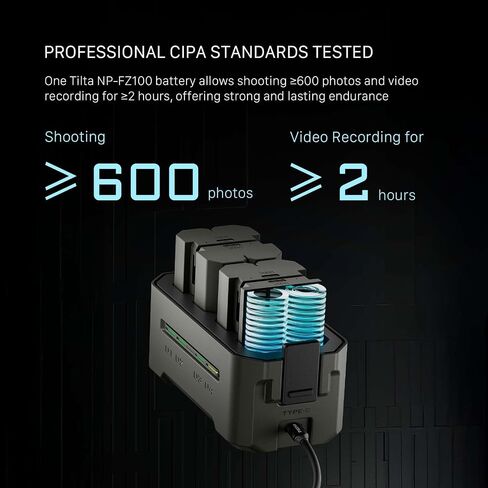 Tilta NP-FZ100 Battery with USB-C Input 2400mAh | Works with FX3, FX30, FX2, ZV-E1, FX30B, A7S III, A7S II, A7 IV, A7 III, A7R V, A7R IV, A7C II, A7C, A9, A9 II, A9 III, A1 II, A6700 | Off White in Saudi Arabia