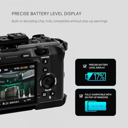 Tilta NP-FZ100 Battery with USB-C Input 2400mAh | Works with FX3, FX30, FX2, ZV-E1, FX30B, A7S III, A7S II, A7 IV, A7 III, A7R V, A7R IV, A7C II, A7C, A9, A9 II, A9 III, A1 II, A6700 | Off White in Saudi Arabia