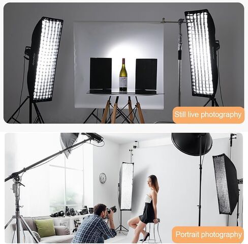 Godox Strip Softbox,2pcs FW35x160cm 14"x63" Bowens Mount Softbox with Honeycomb Grid,Bowens Mount Speedring for Studio Strobe Flash Lighting Speedlight,Portrait Product Photography in Kuwait