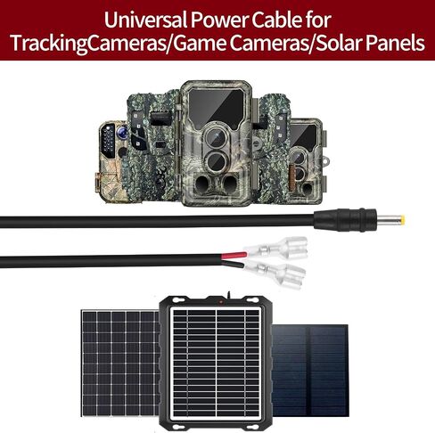 Trail Camera Power Cord,4.0x1.7mm DC Trail Camera Power Cable Compatible with Tactacam Reveal, X, XB, SK, Wise Eye,Snyper Cameras,4.0x1.7mm DC Plug Trail Game Camera (2) in Kuwait