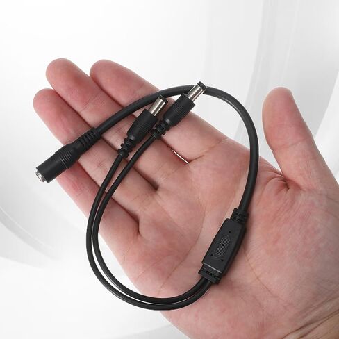 3 Pcs DC Power Splitter Cable 1 Female to 2 Male 5.5mm x 2.5mm 12 Volt Power Splitter for CCTV Cameras LED Strips in Kuwait