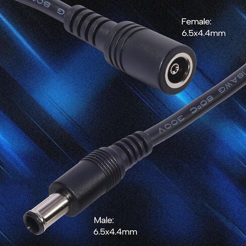 Male to Female Extension Cable 6.5x4.4mm Connector Charging Connection Cable Cord for Computer Display Monitors in Kuwait