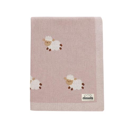 Baby Blanket Knit Receiving Boys Girls Cute Goose Blanket | Soft Cotton Neutral Blanke for Swaddle Crib Stroller 30x40 Inch pink in Saudi Arabia