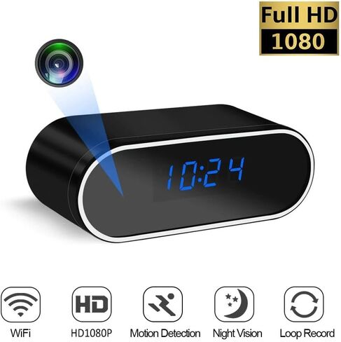 Home Spy Smart 1080P Mini Camera WiFi Hidden Security Video Nanny Baby Monitor Camera Night Vision Motion Detection with App Live Feed in Kuwait