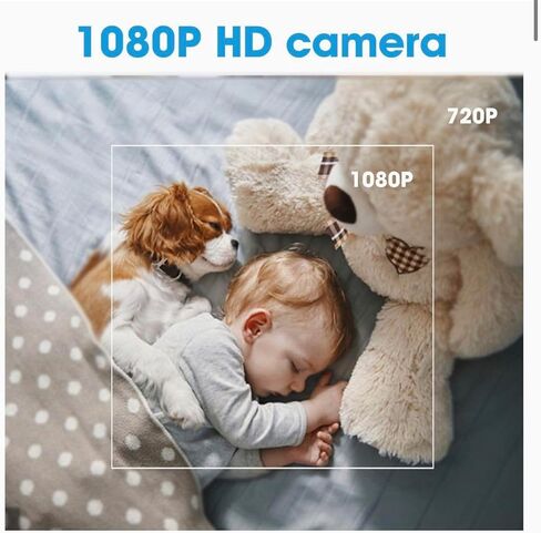 Home Spy Smart 1080P Mini Camera WiFi Hidden Security Video Nanny Baby Monitor Camera Night Vision Motion Detection with App Live Feed in Kuwait