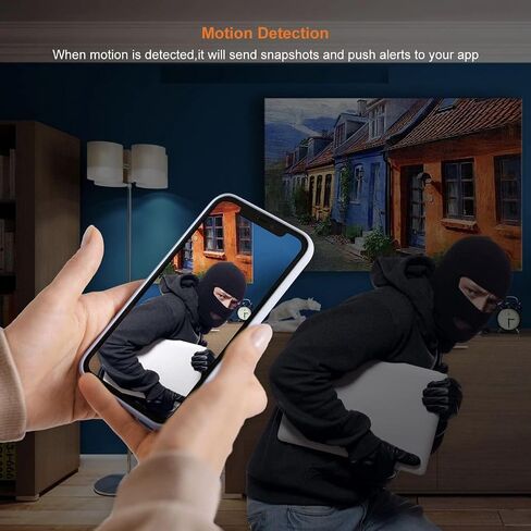 Home Spy Smart 1080P Mini Camera WiFi Hidden Security Video Nanny Baby Monitor Camera Night Vision Motion Detection with App Live Feed in Kuwait