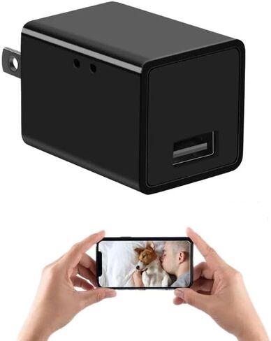Hidden Spy Camera 1080P WiFi Wireless Small HD Indoor Home Office Security Camera Compact Surveillance Monitoring Camera with Motion Detection and App Live Feed in Kuwait