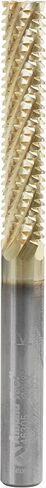 Amana Tool CNC Solid Carbide Honeycomb Cutting Hogger Spiral Router Bit, ZrN Coated, 46305, 3/8 Dia x 2 x 3/8 Shank x 4 Inch Long x 8-Flute in Kuwait