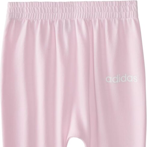 adidas Unisex 3-Piece Logo Bodyshirt & Pant Set, Pink With White, 6M | Pant Sets, elastic waist, relaxed fit in Kuwait