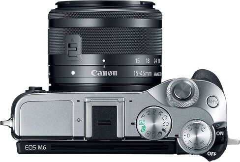 Canon EOS M6 (Silver) EF-M 15-45mm f/3.5-6.3 IS STM Lens Kit (Renewed) in Kuwait