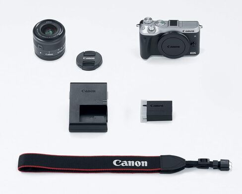Canon EOS M6 (Silver) EF-M 15-45mm f/3.5-6.3 IS STM Lens Kit (Renewed) in Kuwait