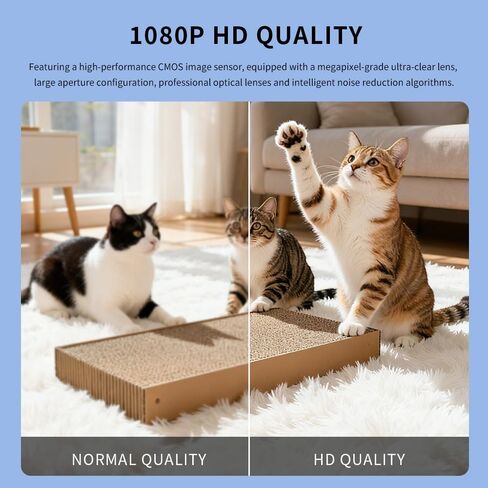 Mini Indoor Pet Monitoring Camera , Smart Motion Detection 2 Pack Black | Instant Event Playback, Offline Recording, 6-hour Battery, 1080P HD video,Portable Design for Pets,Baby Home, and Office. in Kuwait