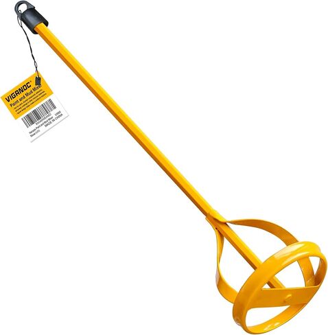 Paint and Mud Mixers, Paint Stirrer for Drill Bits in 1 to 5 Gallon Drums, Fits all Standard Drill Bits, Hex Head Non-slip, Easy to Clean, Paint and Plaster Mixers Stirrer Tools (Yellow) in Kuwait