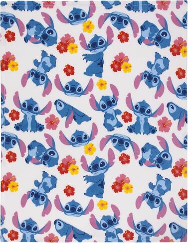NoJo Disney S is for Stitch Super Soft Toddler Blanket, Blue, Pink, Yellow, and White in Kuwait