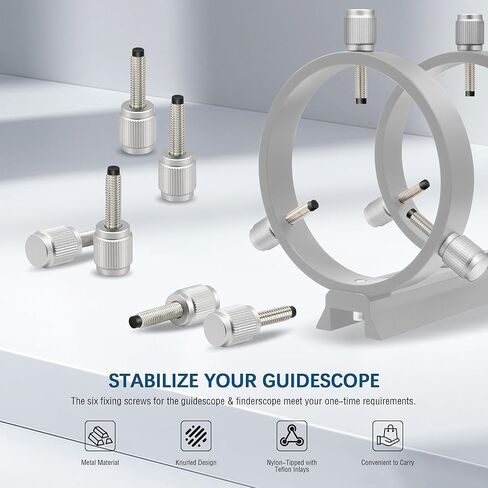 Alstar 6 PCS Premium Telescope Finderscope & Guidescope Rings Screws - Bundle with - Red Dot Finderscope in Kuwait
