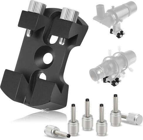 Alstar 6 PCS Premium Telescope Finderscope & Guidescope Rings Screws - Bundle with - Universal Quick Release Finder Shoe Base in Kuwait